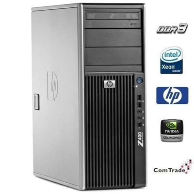 HP Workstation Z400 Tower Xeon W3520 (i7) 2,66 GHz / 8 GB / 500 GB / DVD-RW / Win 10 Prof. (Update) + Quadro 600