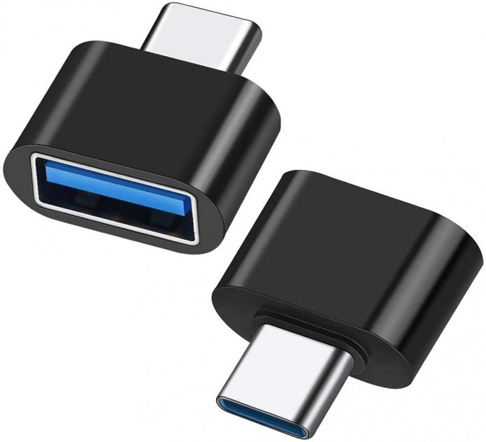 Adapter Przejściówka OEM OTG USB-C (F) do USB-A 2.0 [M] mini, czarny