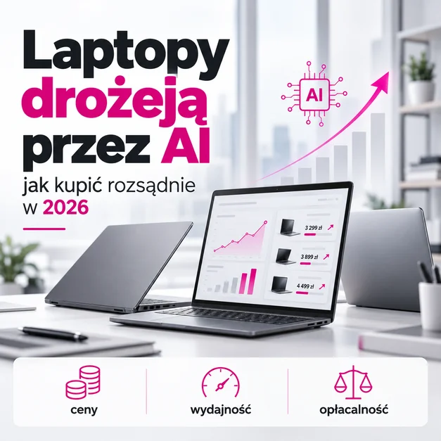 Laptopy drożeją przez AI — jak kupić rozsądnie w 2026