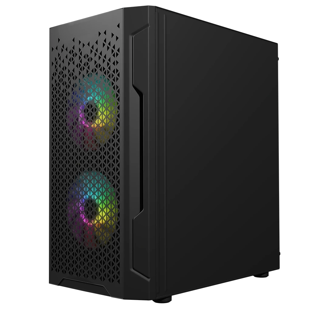 Nowy gamingowy Logic Aramis czarny ARGB MINI AMD Ryzen 5 4500 3,6 GHz / 16 GB / 960 SSD / Win 11 + Nvidia RTX 5050 [8 GB] 