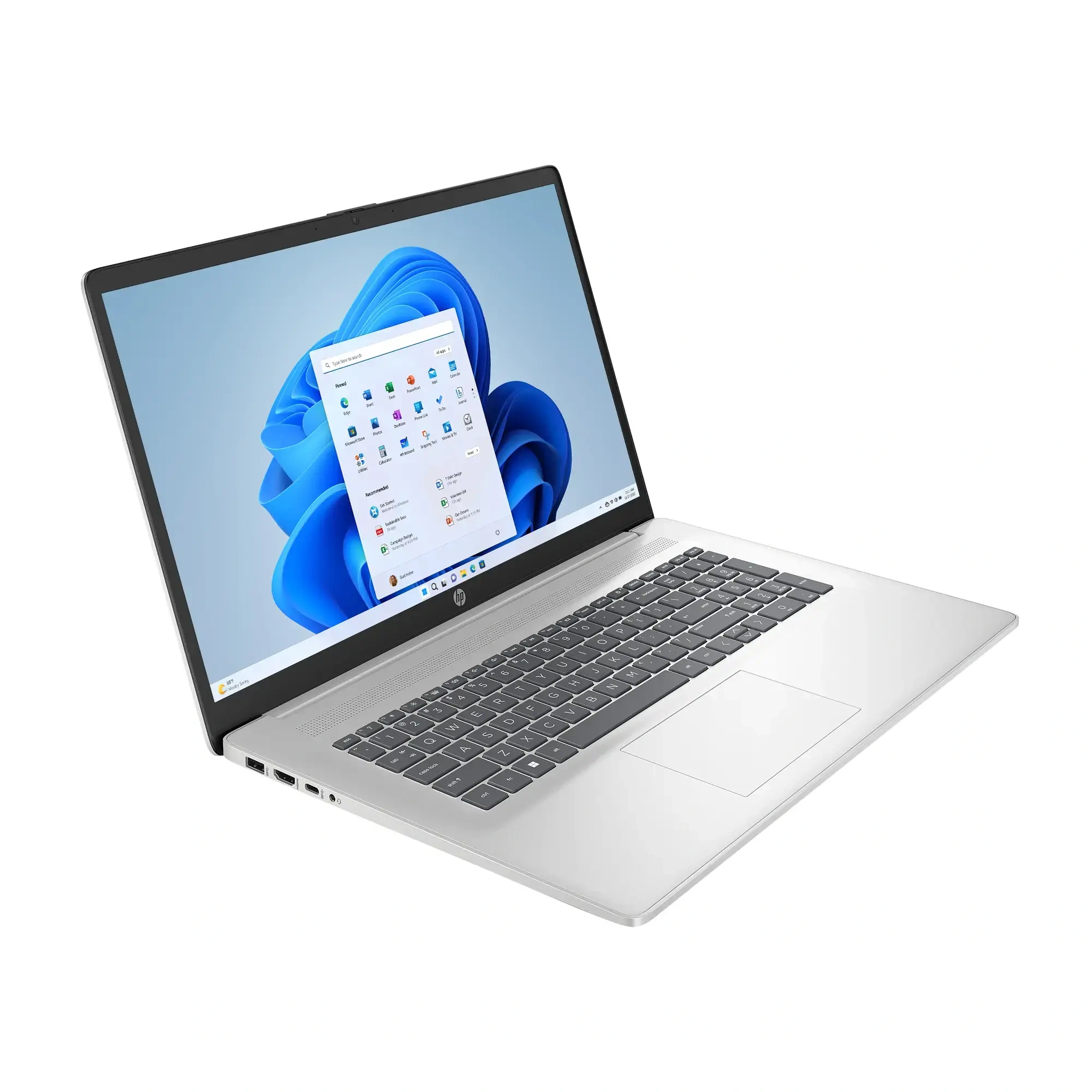 Nowy HP 17-CP3005 Ryzen 5 7430U 2,3 GHz / 32 GB / 960 SSD / 17,3" FullHD / Win 11, srebrny