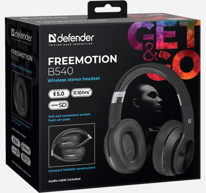 Słuchawki bezprzewodowe Defender Freemotion B540 z mikrofonem
