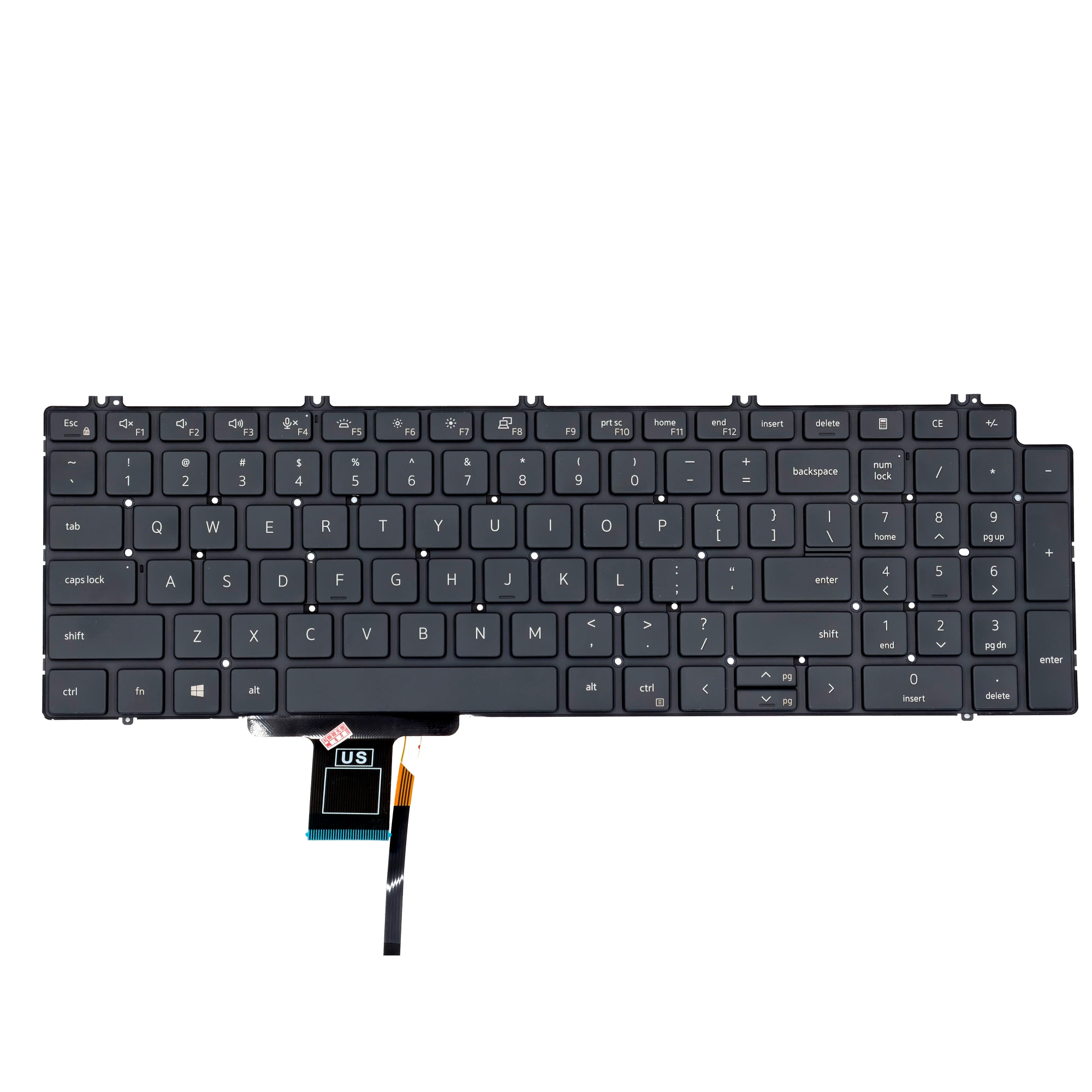 Klawiatura do Dell Precision 7750 7550 7760 7560 / 0713DM, 713DM / podświetlana
