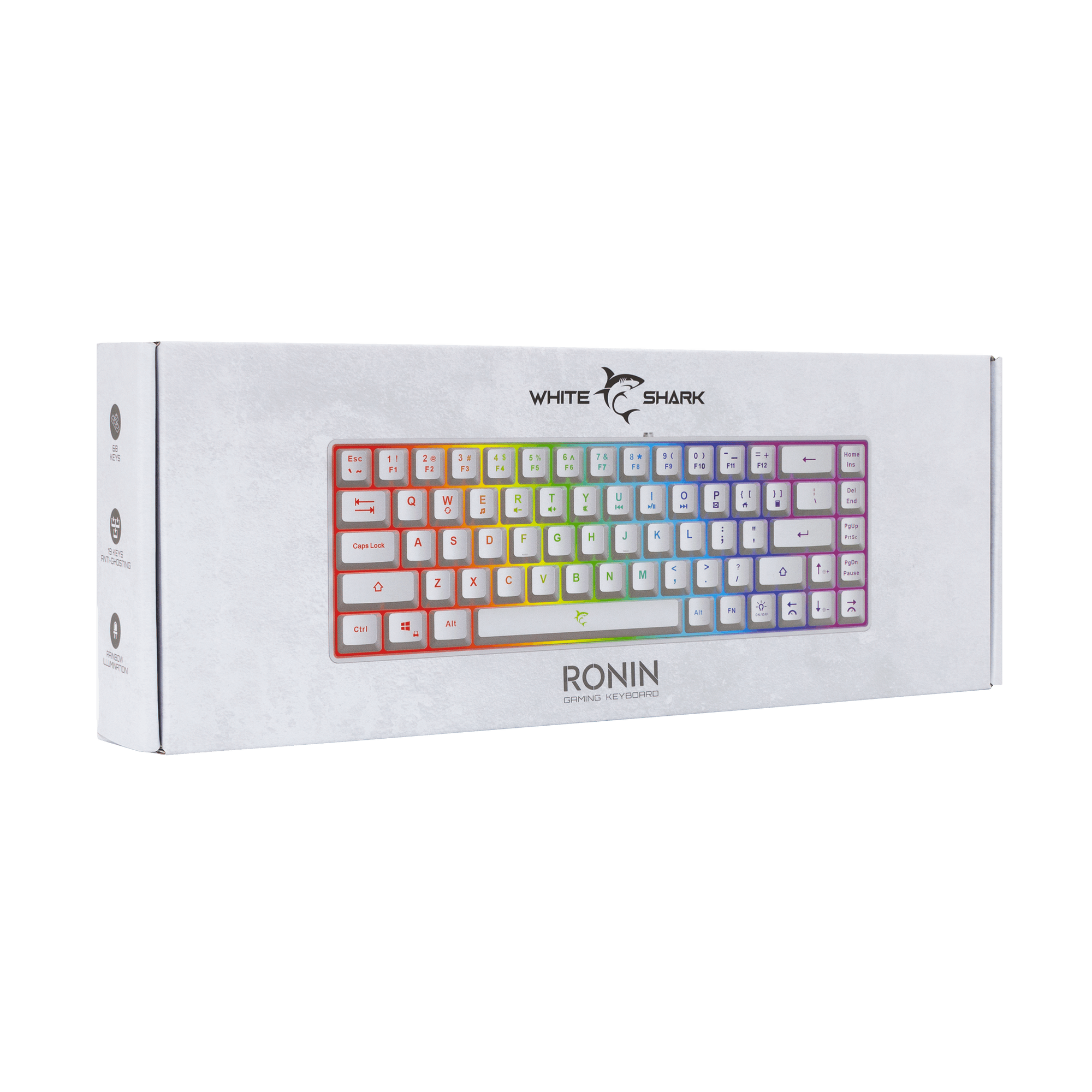 Klawiatura przewodowa WhiteShark GK-2201 Ronin biała US