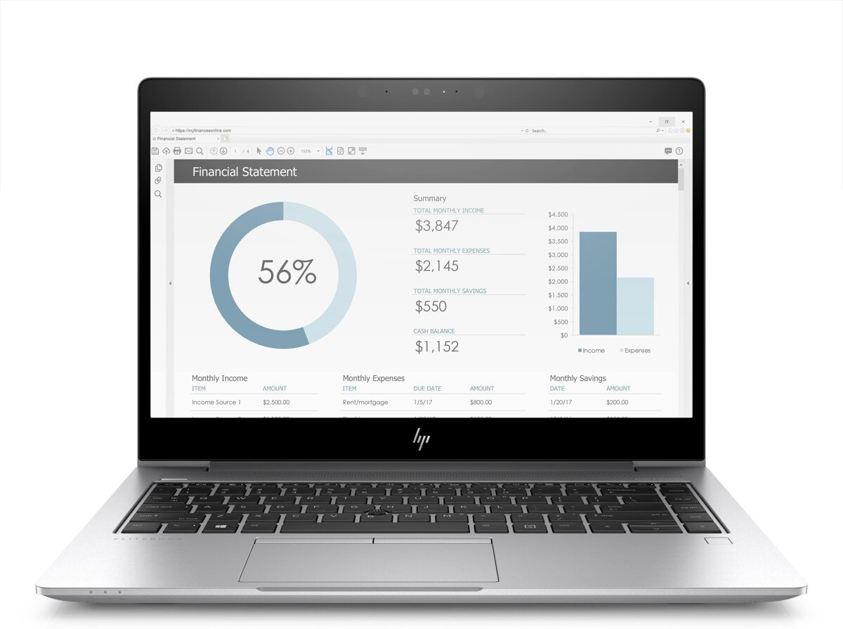 HP EliteBook X360 1030 G2 Core i5 7200U 2,5 GHz / 8 GB / 960 SSD / 13,3'', FullHD dotyk / Win 10 Pro