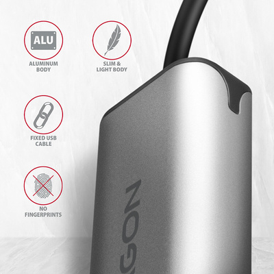 Karta sieciowa przewodowa USB-C AXAGON ADE-25RC Rj-45 2.5 Gb/s