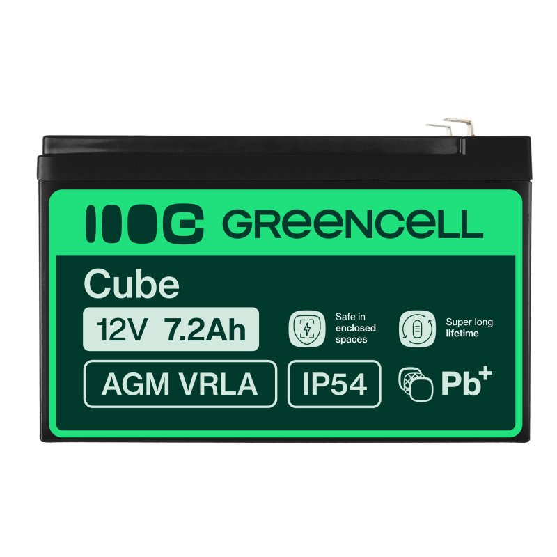 Akumulator żelowy 12V / 7.2 Ah Green Cell do UPS AGM05