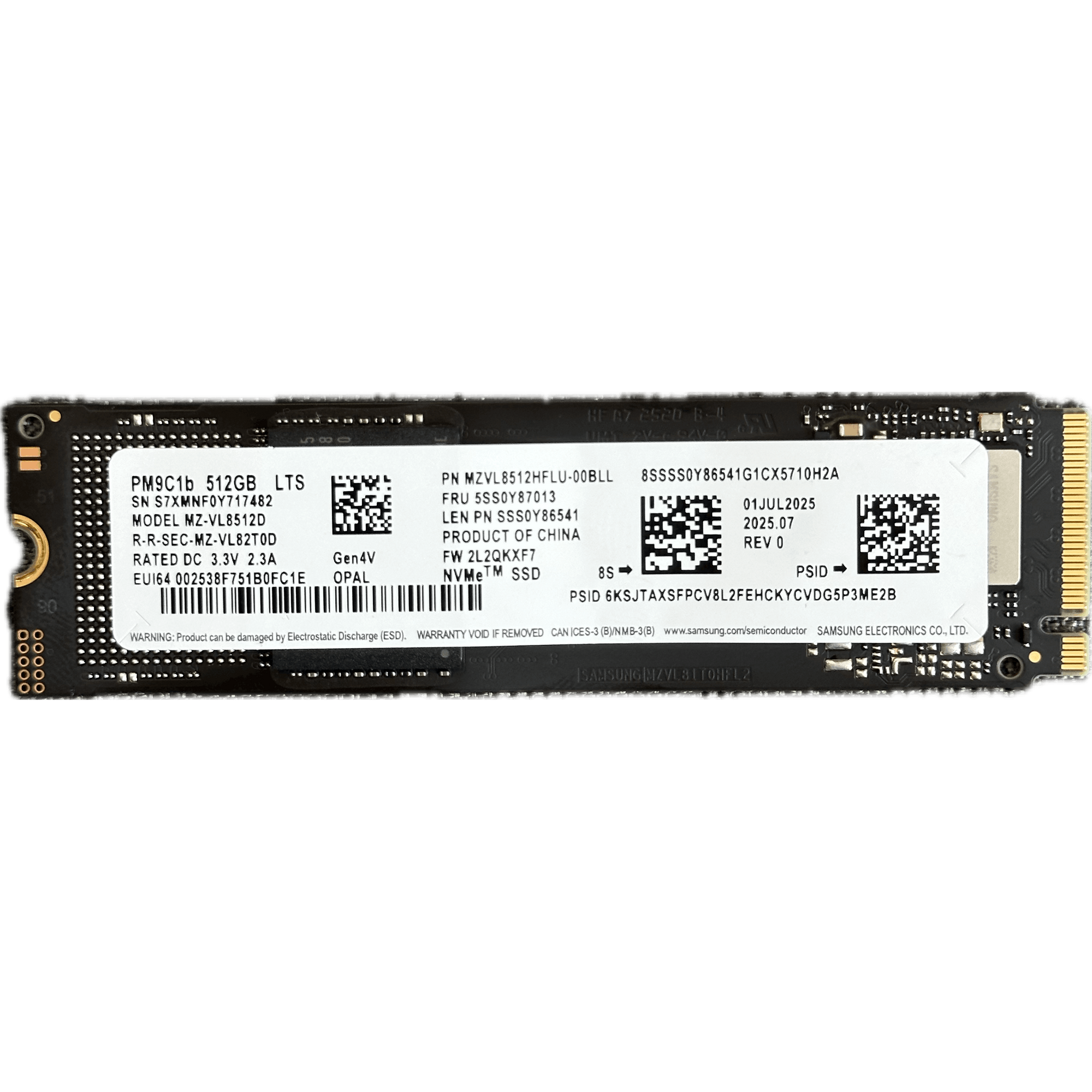 Dysk SSD NVMe / Samsung PM9C1b / 512 GB / M.2 2280 PCIe 4.0