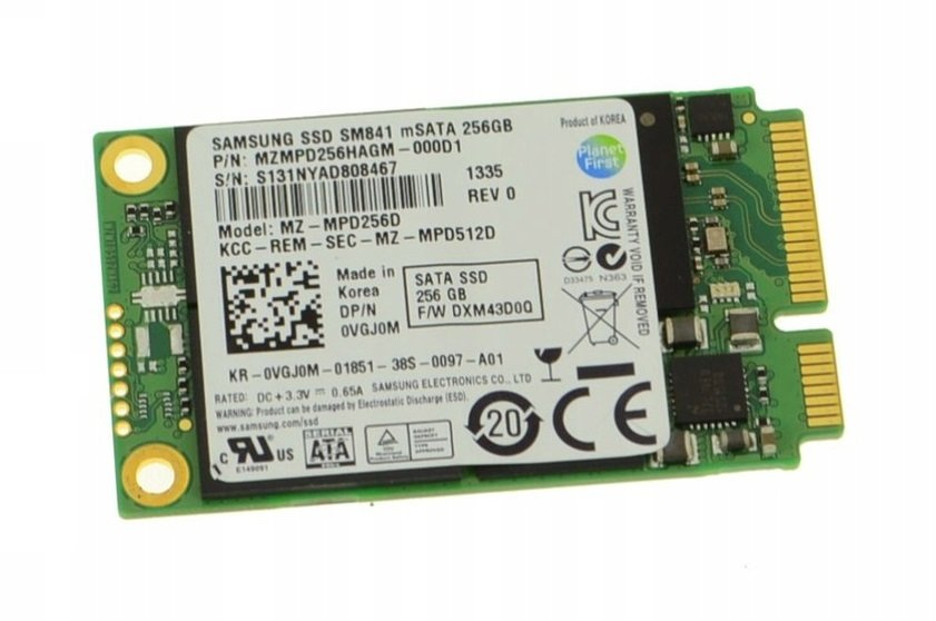 Dysk SSD / Samsung SM841 (MZ-MPD256D) / 256 GB / mSATA