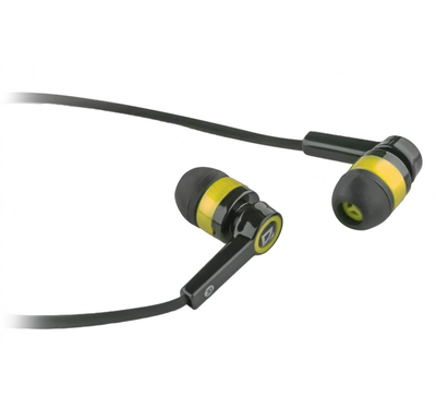 Słuchawki douszne Defender Pulse 420 z mikrofonem / 63421, czarno-żółte