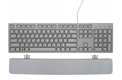 Zestaw przewodowy, szara, wyklejana klawiatura Dell KB216t + mysz Logitech M100
