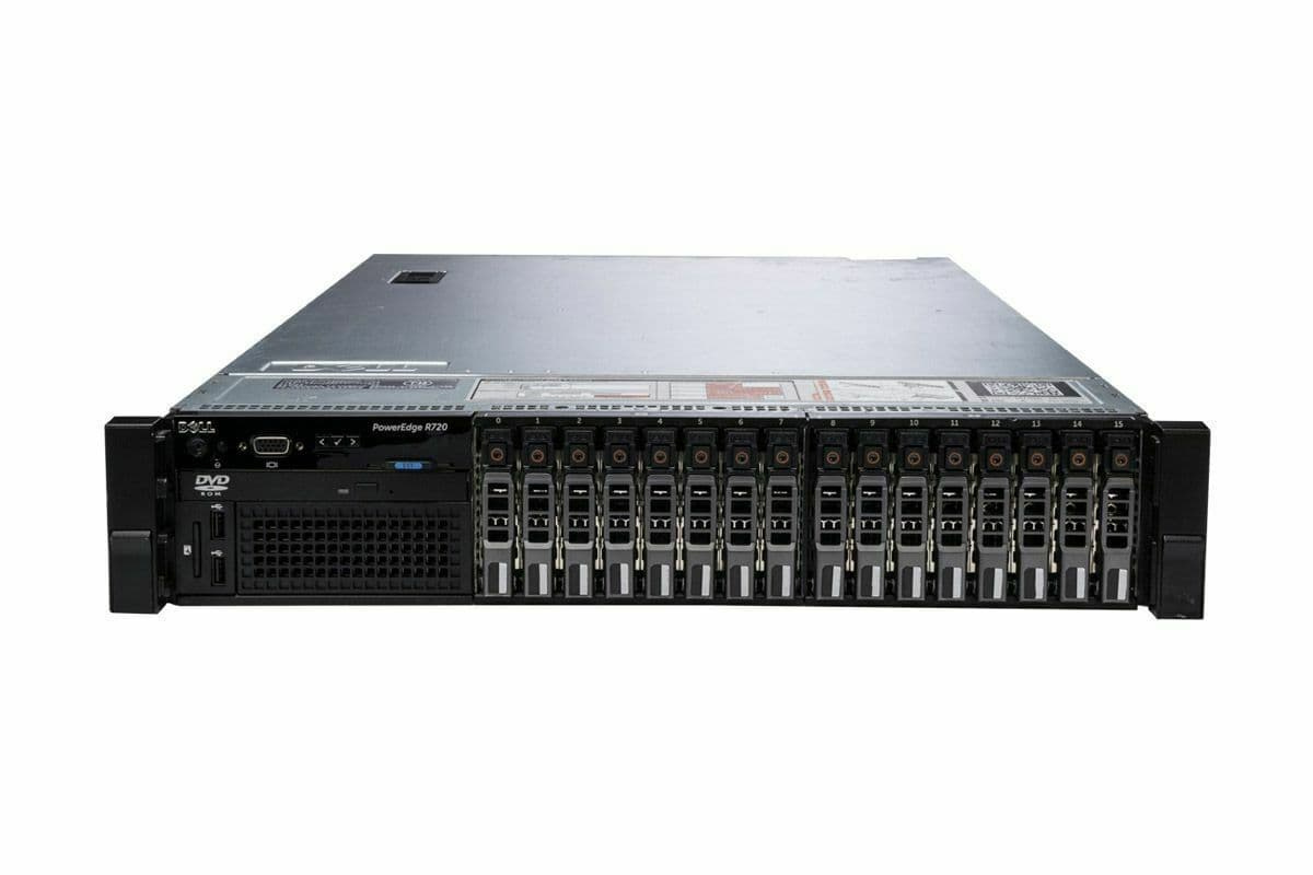 DELL PowerEdge R720 2x XEON E5-2650 v2 2,6 GHz / 128 GB / 16 x 2,5" / H710 MINI / 2U / szyny / 2 x zasilacz / iDRAC7 ENTERPRISE