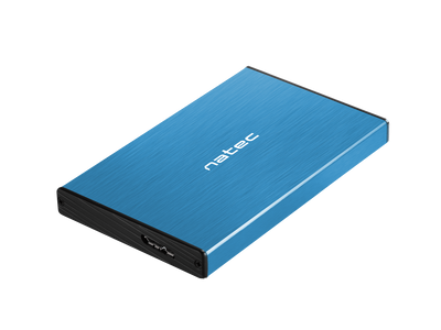 Obudowa, kieszeń zewnętrzna na dysk HDD SSD SATA Natec Rhino Go 2,5'' USB 3.0 niebieska