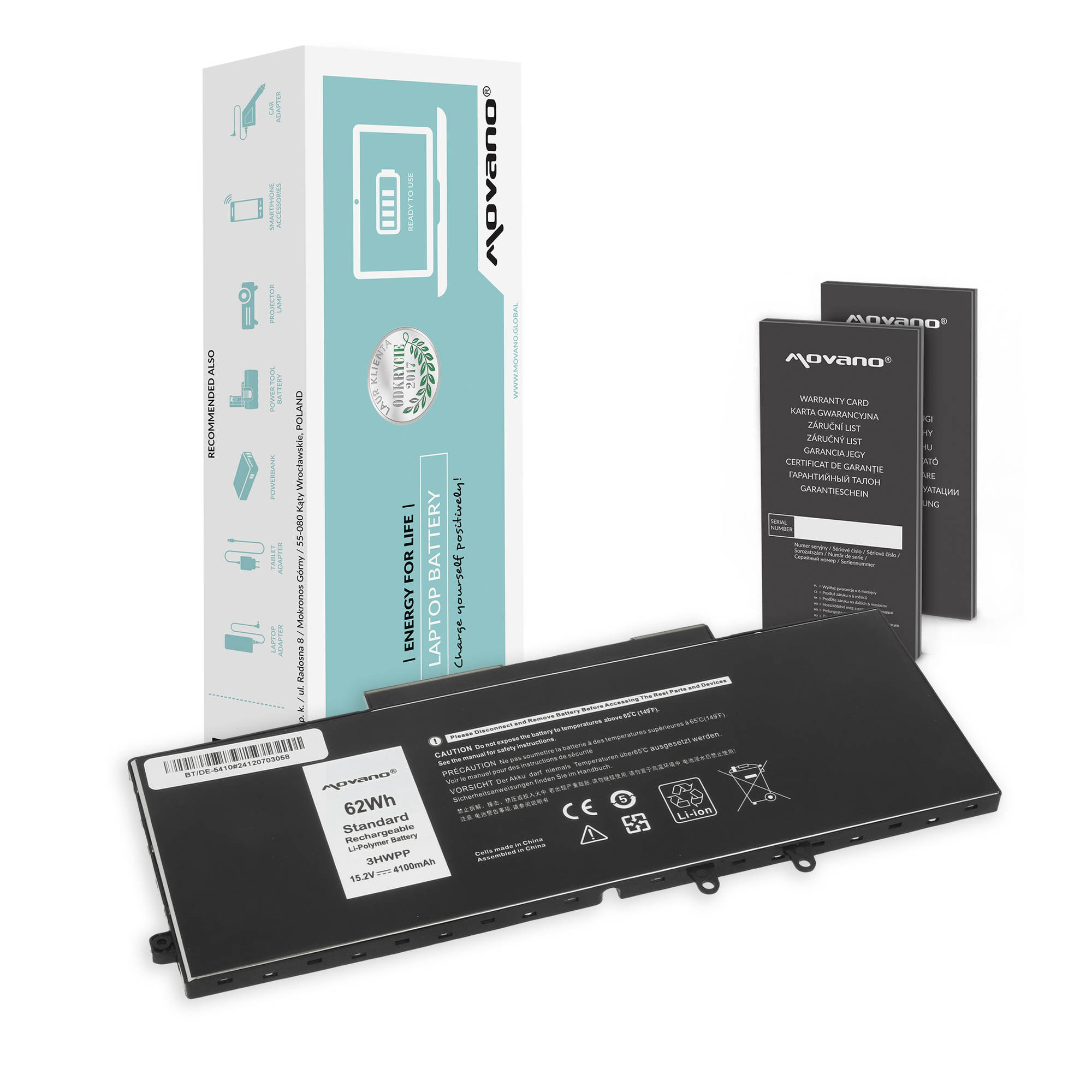Bateria Movano do Dell Latitude 14 (5410), 15 (5510) - BT/DE-5410
