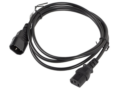 Przedłużacz kabla zasilającego Lanberg IEC 320 C13 - C14 1,8m czarny