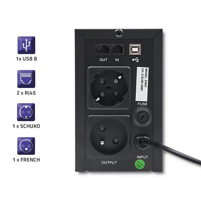 Zasilacz awaryjny UPS Qoltec Monolith Line-Interactive LCD 850VA