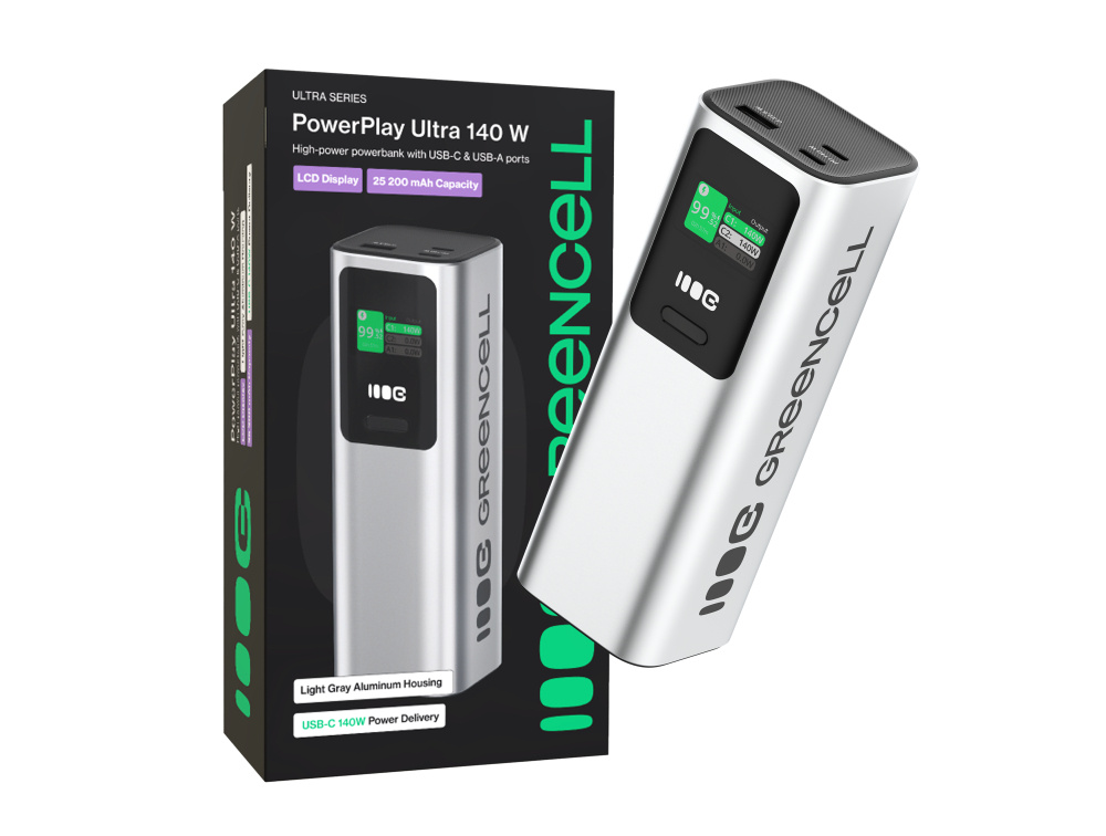 OUTLET Powerbank Green Cell PowerPlay Ultra 25200mAh | 140W | USB-C PD 3.1