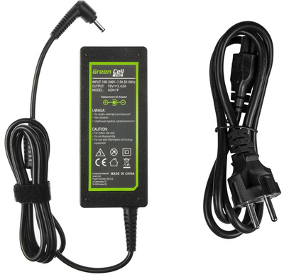 Zasilacz zamiennik Green Cell AD41P 65W 4.0x1.35 do laptopów Asus F553 F553M F553MA