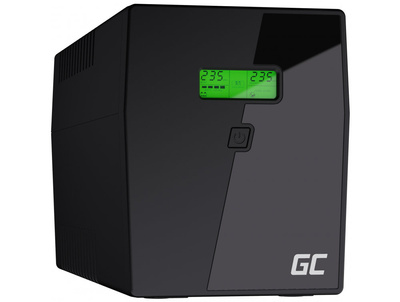 Zasilacz Awaryjny UPS Green Cell UPS09 2000VA 1400W Power Proof z wyświetlaczem LCD Czysty Sinus