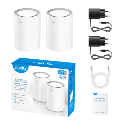 Cudy System WiFi Mesh M3000 (2-Pack) AX3000 / biały