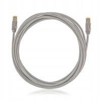 Patchcord BKT S/FTP kat.6A PiMF LSHF szary DRAKA + HIROSE 1m