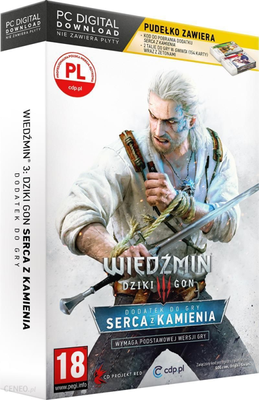 Wiedźmin 3: Dziki Gon - Serce z kamienia (Dodatek do gry + karty) Folia