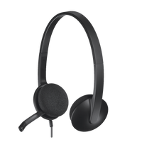 Słuchawki nauszne przewodowe Logitech H340 z mikrofonem