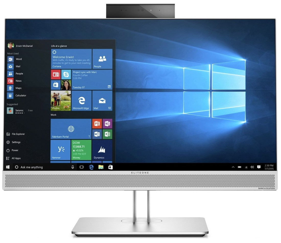 HP EliteOne 800 G3 AIO Core i5 7500 3,2 GHz / 16 GB / 960 SSD / 23,8'' FullHD, dotyk / Win 10 Pro