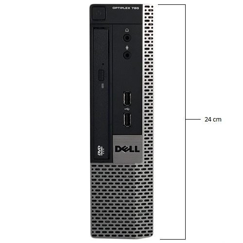 DELL Optiplex 780 USFF DualCore 3,0 GHz / 4 GB / 120 SSD / DVD / Win 10 Prof. (Update) + monitor Dell 1908 + Klawiatura i Mysz