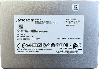 Dysk SSD / Micron 1300 / 256 GB / SATA III / 2,5''