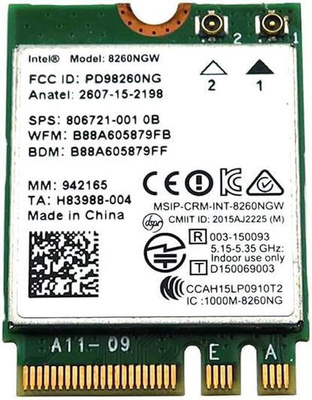 Karta sieciowa bezprzewodowa Intel 8260NGW M.2 do HP Wi-Fi 5