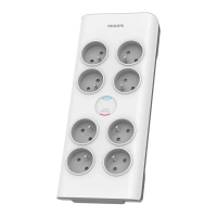 Listwa zasilająca antyprzepięciowa Philips SPN7080WA/60 / 2 m / 8 gniazd / biała