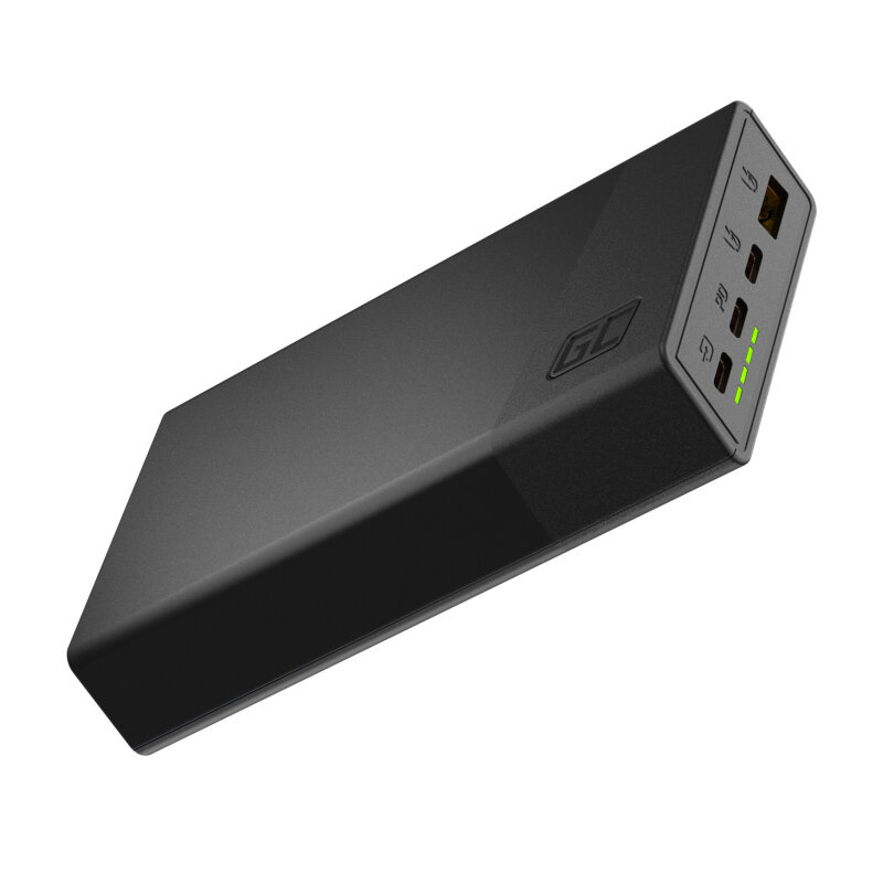 OUTLET Powerbank Green Cell PowerPlay20s PBGC03S / 22,5 W / USB-A, USB-C / 20000 mAh / czarny