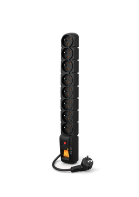 Listwa zasilająca Acar S8 / 1,5 m / czarna