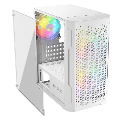 Nowy gamingowy Logic Aramis biały ARGB MINI AMD Ryzen 7 7800X3D / 16 GB / 2 TB SSD / Win 11 + Nvidia RTX 5060 Ti [16 GB]