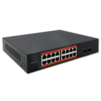 Switch Qoltec Gigabit 16x RJ45 | 2x SFP | 36 Gbps | Metalowy