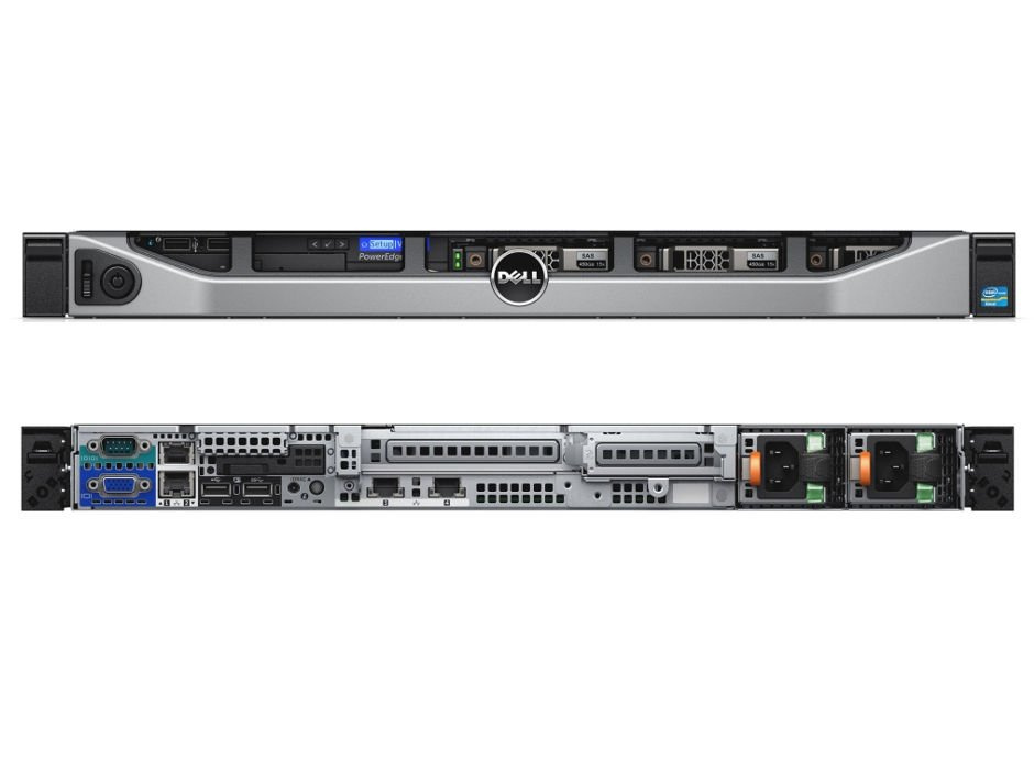 Dell PowerEdge R430 1 x Xeon E5-2630 v3 2,4 GHz / 32 GB / 4 x 3,5’’ / kontroler H330 / 2 x zasilacz / szyny / iDRAC8 ENTERPRISE
