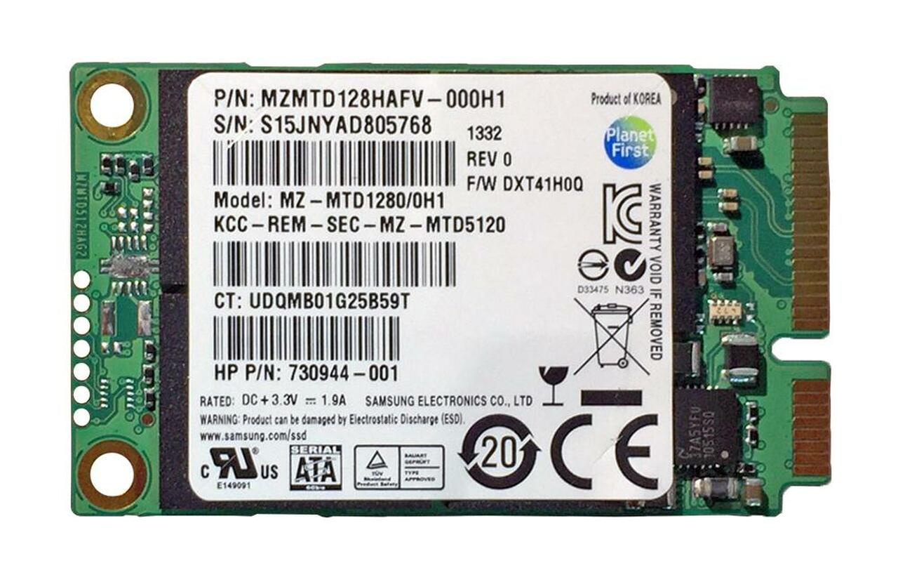 Dysk SSD / Samsung MZ-MTD1280 / 128 GB / mSATA