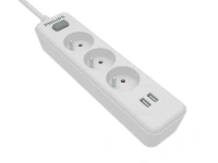 Listwa zasilająca antyprzepięciowa Philips SPN3032WA/60 / 2 m / 3 gniazda / biała