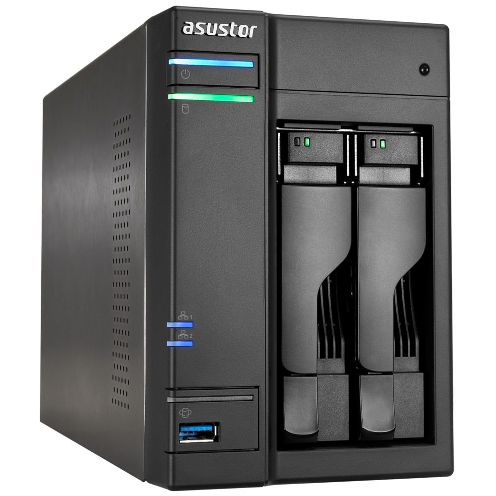 Poleasingowy serwer plików NAS Asustor AS6302T 2GB RAM 2 x 1TB HDD WD RED