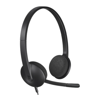 Słuchawki nauszne przewodowe Logitech H340 z mikrofonem