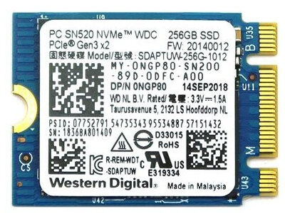 Dysk SSD NVMe / Western Digital SN520 / 256 GB / M.2 PCIe 3.0