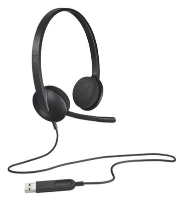 Słuchawki nauszne przewodowe Logitech H340 z mikrofonem