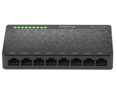 Switch niezarządzalny Lanberg DSP1-1008 8X 1GB/S, Gigabit Ethernet Desktop 5V