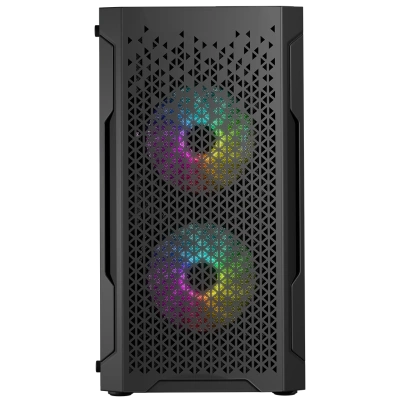 Nowy gamingowy Logic Aramis czarny ARGB MINI AMD Ryzen 5 5600T 3,5 GHz / 32 GB / 2 TB SSD / Win 11 + Nvidia RTX 4060 [8 GB] 