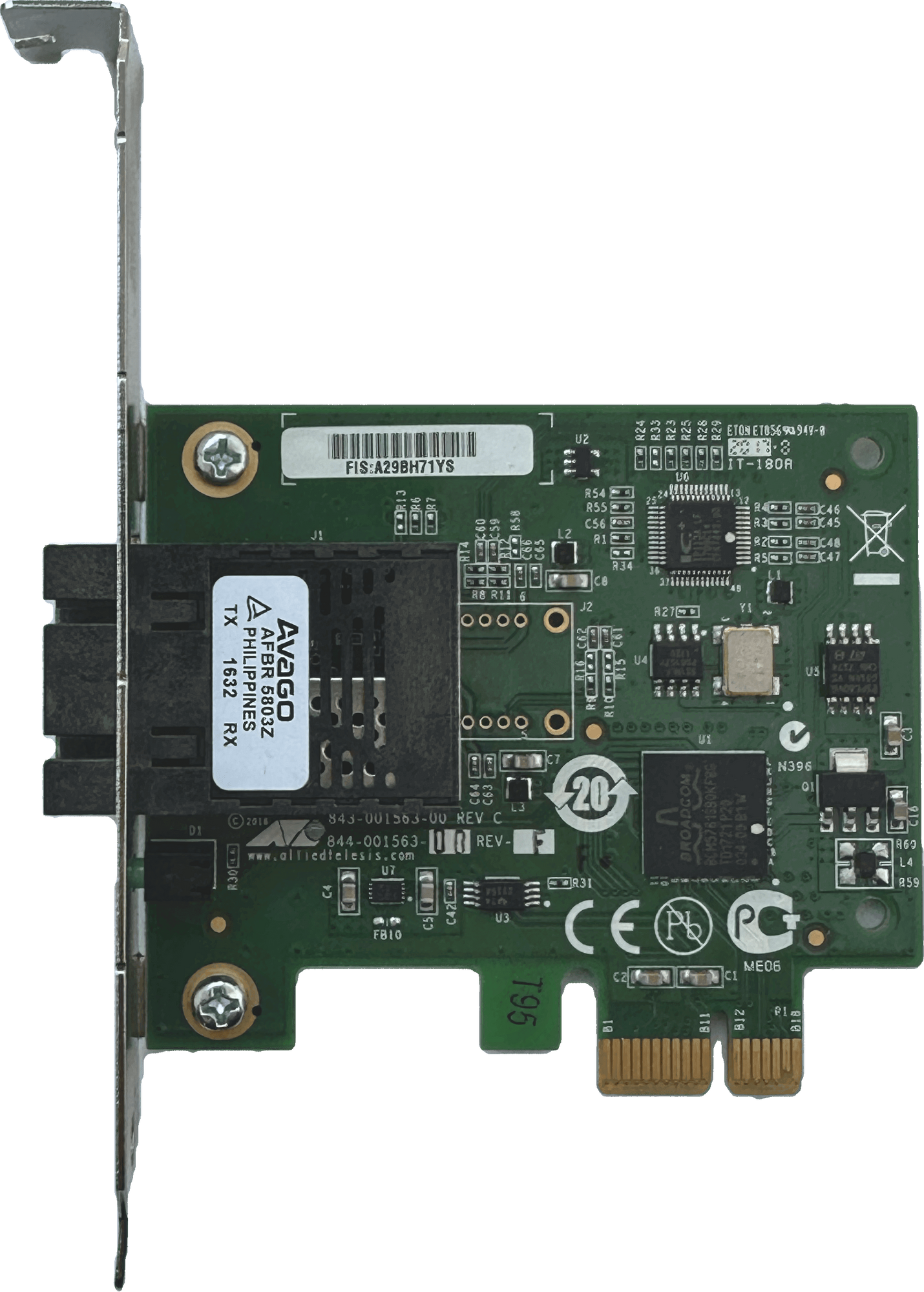 Karta sieciowa przewodowa Allied Telesis AT-2712FX/SC / PCI-e / wysoki profil