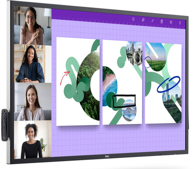 Powystawowy interaktywny dotykowy Dell P5524QT UHD 4K z głośnikami