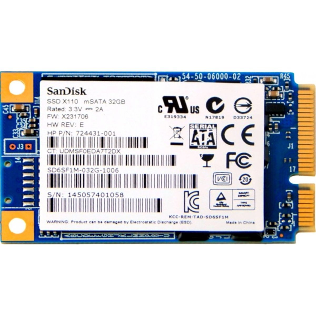 Dysk SSD / Sandisk X110 / 32 GB / mSATA