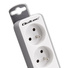 Listwa zasilająca Qoltec 50290 / 5 gniazd / 1,8m / biało-szara