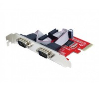 Poleasingowy kontroler 2 x COM (RS-232) Unitek Y-7504 / Moschip MCS9922CV / PCI-e x1 / wysoki profil
